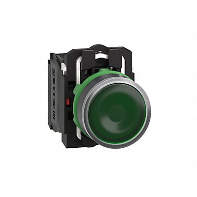 SCHNEIDER ELECTRIC XB5AW33B5 IllumPushButton FullVolt Green 1NO/1NC