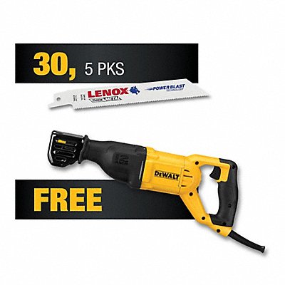DEWALT 20566618RDWE305 Reciprocating Saw 120V 17-1/2 in L