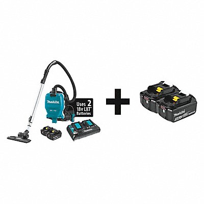 MAKITA XCV09PTBL1850B2 Cordless Vacuum 18.0V Battery Included