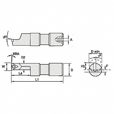 WIDIA SSOI5001000150R Indexable Boring Bar 0.9690 HSS