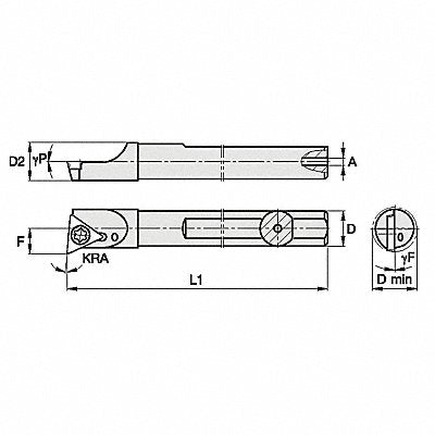 WIDIA E06JSCLPR04 Thread Turning Toolholder E06JSCLPR04