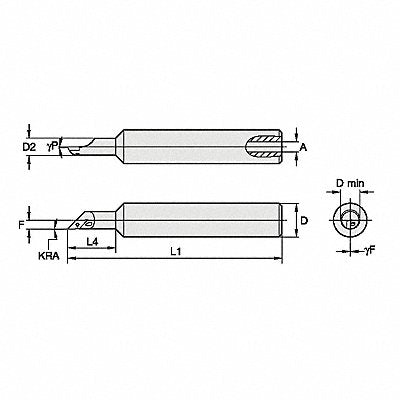 WIDIA CTPI32262590647R Indexable Boring Bar 0.3390 HSS