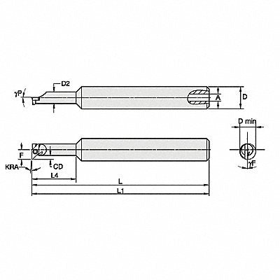 WIDIA CSPI2505001225R Indexable Boring Bar 0.4000 HSS