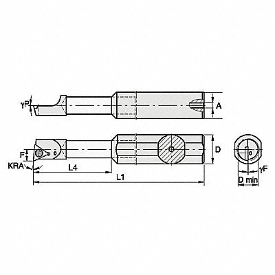 WIDIA FCBI2505001255R Indexable Boring Bar 0.2960 Carbide