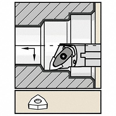 WIDIA A25RDWLNL06KC04 Thread Turning Toolholder A-DWL-KC04