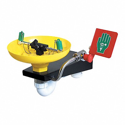 HUGHES SAFETY 75GEW Eye/Face Wash Station Wall Yellow