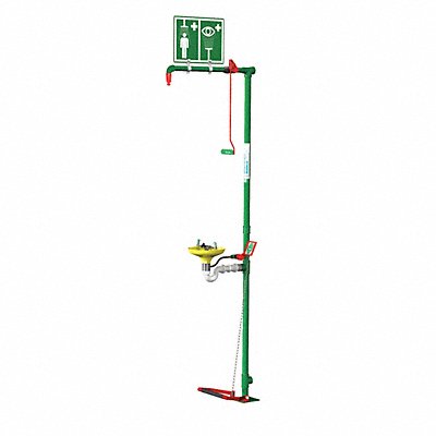 HUGHES SAFETY 18G75G Combination Shower Floor Mount Galv