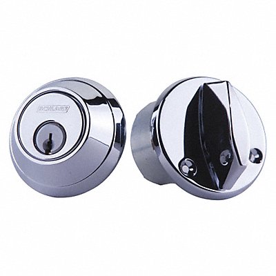 SCHLAGE B660P625 1-Cyl Deadbolt Standard Bright Chrome