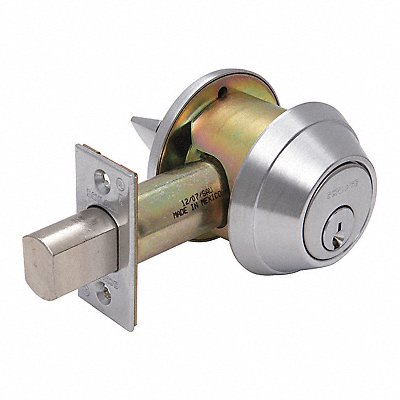 SCHLAGE B660P626 1-Cyl Deadbolt Standard Satin Chrome