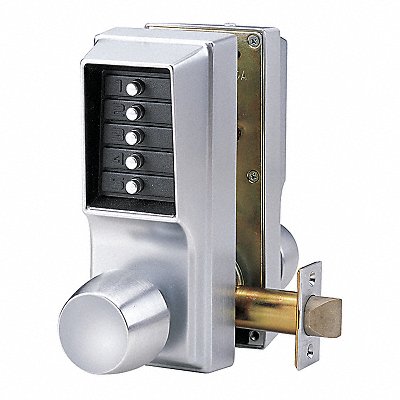KABA SIMPLEX EE1011EE101126D41 Push Button Lockset Nonhanded SatinChrome