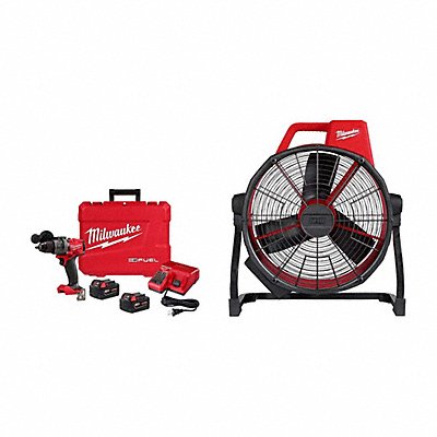 MILWAUKEE 290422082120 M18 HAMMER DRILL KIT + 18 BRUSHLESS FAN