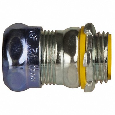 RACO 2912RT Connector Steel Overall L 1 17/32in