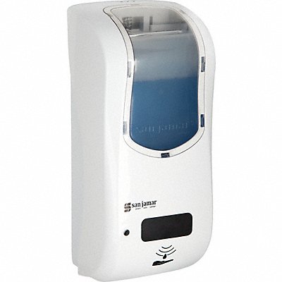 SAN JAMAR SHF970WHCL Soap/Sanitizer Disp CLR/WH 900 mL 4 inD