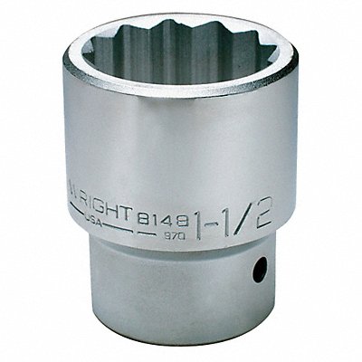 WRIGHT TOOL 8176 Socket 1 in Dr 2-3/8 in 12 Pt.