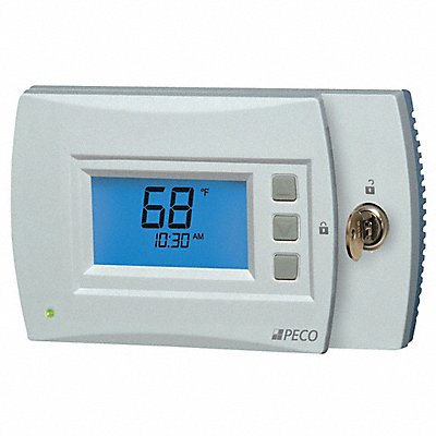 PECO T4932SCH002 Low Voltage Programmable Thermostat Heat/Cool 20-30V AC