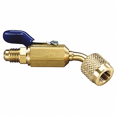 YELLOW JACKET 93843 Ball Valve Adaptor 1/4 In MxF 45 Deg