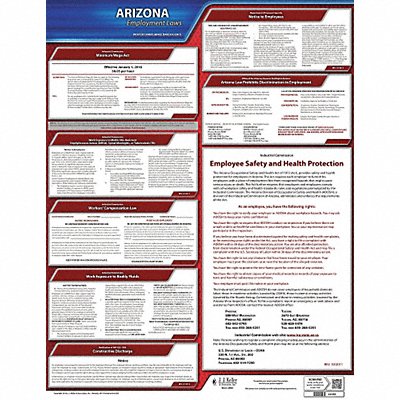 JJ KELLER 100AZ Labor Law Poster State Labor Law AZ