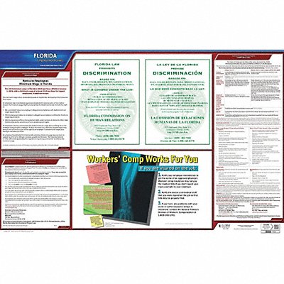 JJ KELLER 100FL Labor Law Poster State Labor Law FL