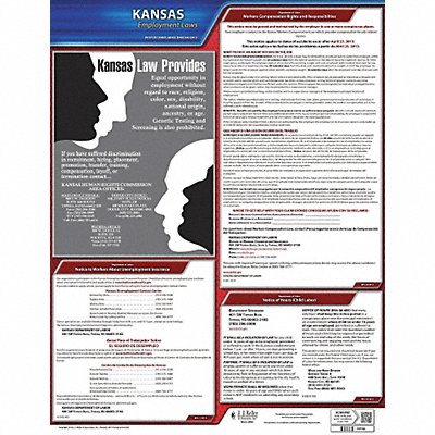 JJ KELLER 100KS Labor Law Poster State Labor Law KS