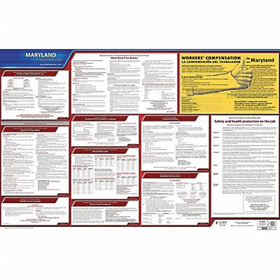 JJ KELLER 100MD Labor Law Poster State Labor Law MD