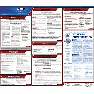 JJ KELLER 100ME Labor Law Poster State Labor Law ME