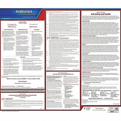 JJ KELLER 100NE Labor Law Poster State Labor Law NE