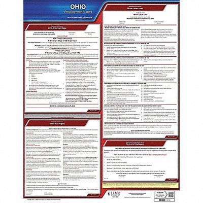 JJ KELLER 100OH Labor Law Poster State Labor Law OH