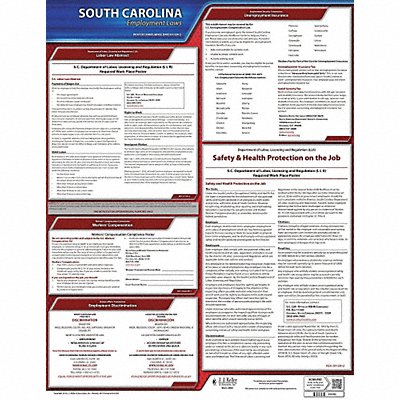 JJ KELLER 100SC Labor Law Poster State Labor Law SC