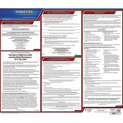 JJ KELLER 100TN Labor Law Poster State Labor Law TN