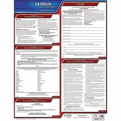 JJ KELLER 200GA Labor Law Poster State Labor Law GA