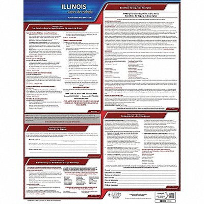 JJ KELLER 200IL Labor Law Poster State Labor Law IL