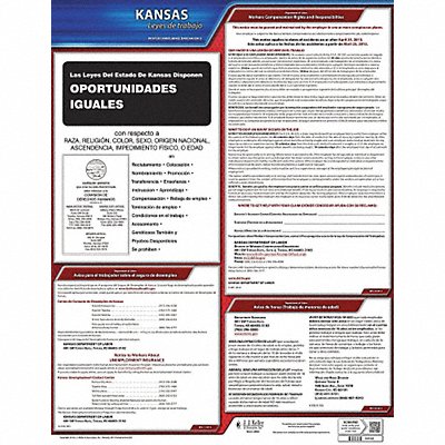 JJ KELLER 200KS Labor Law Poster State Labor Law KS