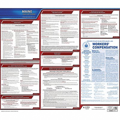 JJ KELLER 200ME Labor Law Poster State Labor Law ME