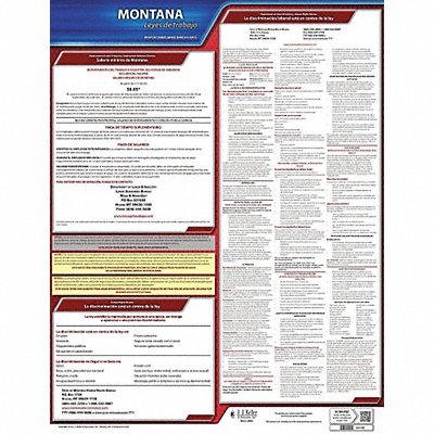 JJ KELLER 200MT Labor Law Poster State Labor Law MT