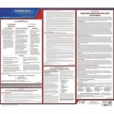JJ KELLER 200NE Labor Law Poster State Labor Law NE
