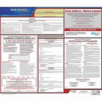 JJ KELLER 200NM Labor Law Poster State Labor Law NM