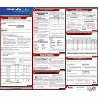 JJ KELLER 200PA Labor Law Poster State Labor Law PA