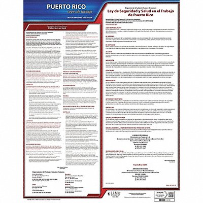 JJ KELLER 200PR Labor Law Poster State Labor Law PR