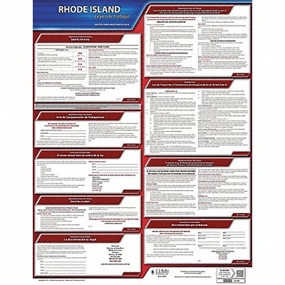 JJ KELLER 200RI Labor Law Poster State Labor Law RI