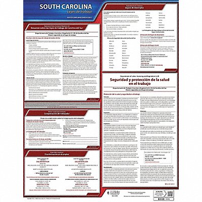 JJ KELLER 200SC Labor Law Poster State Labor Law SC