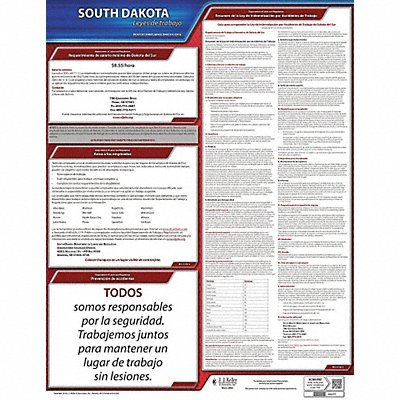 JJ KELLER 200SD Labor Law Poster State Labor Law SD
