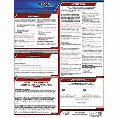 JJ KELLER 200TX Labor Law Poster State Labor Law TX