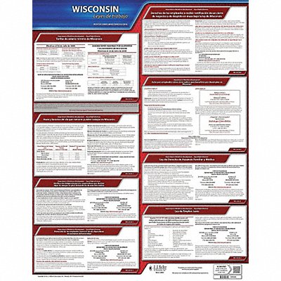 JJ KELLER 200WI Labor Law Poster State Labor Law WI