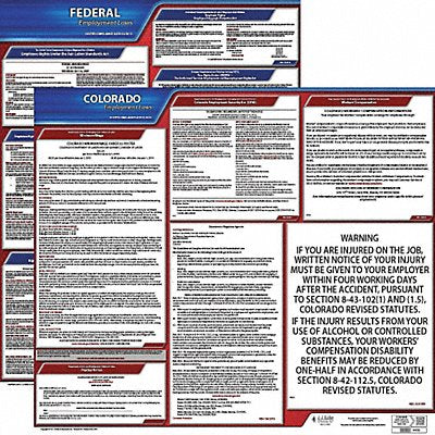 JJ KELLER 100CO1 LaborLaw Poster Fed/STA CO ENG 20inH 1yr