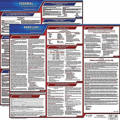 JJ KELLER 100KY1 LaborLaw Poster Fed/STA KY ENG 20inH 1yr