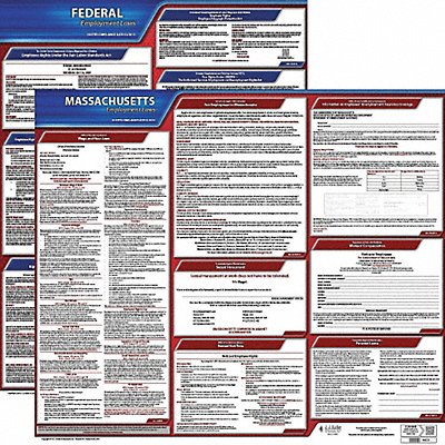 JJ KELLER 100MA1 LaborLaw Poster Fed/STA MA ENG 20inH 1yr