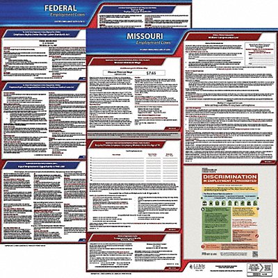 JJ KELLER 100MO3 LaborLaw Poster Fed/STA MO ENG 20inH 3yr
