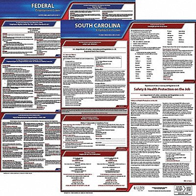 JJ KELLER 100SC3 LaborLaw Poster Fed/STA SC ENG 20inH 3yr