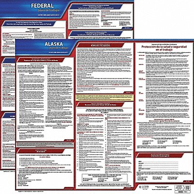 JJ KELLER 200AK3 Labor Law Poster Fed/STA AK SP 20inH 3yr