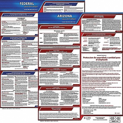 JJ KELLER 200AZ1 Labor Law Poster Fed/STA AZ SP 20inH 1yr